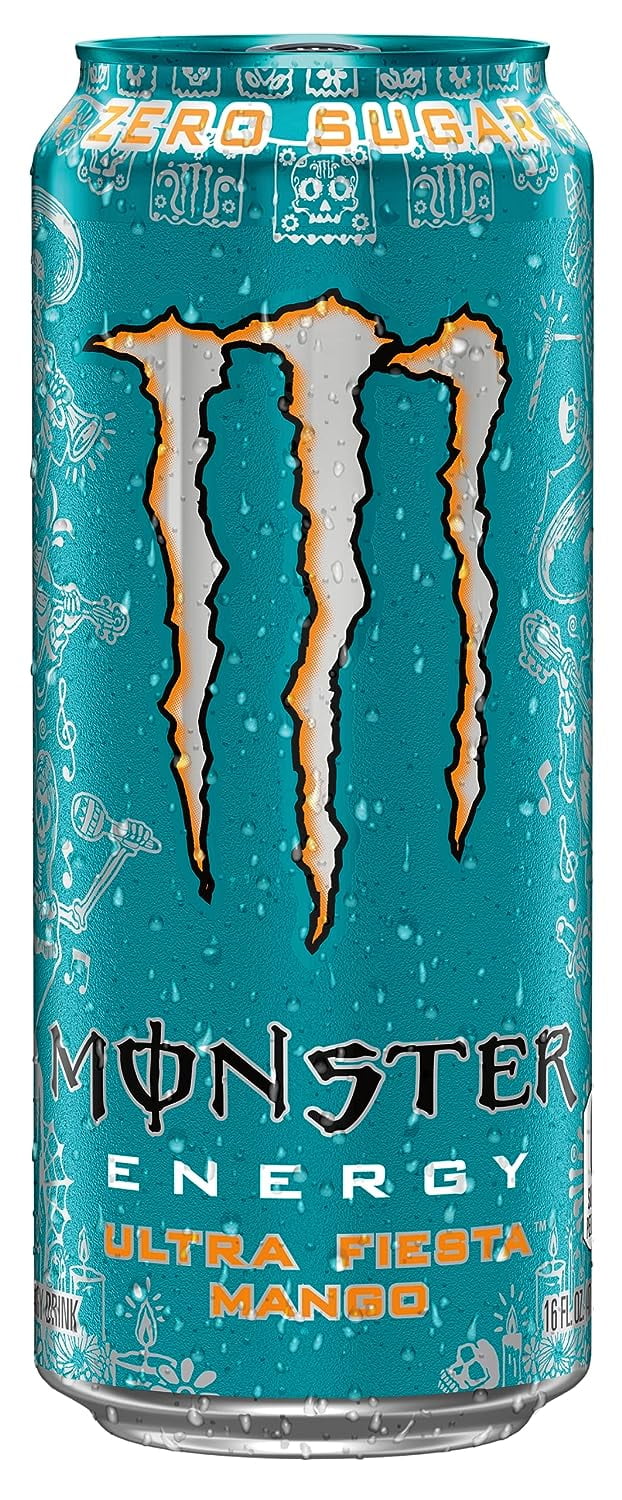 Monster Energy, Ultra Variety Pack - Ultra Ruby Red, Zero Ultra, Ultra Fiesta, Ultra Vice Guava, Ultra Strawberry Dreams, Ultra Peachy Keen 16 fl oz, 12 Pack