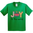thumbnail image 3 of Inktastic Festive Joy to the World Christmas Ornament Design Youth T-Shirt, 3 of 5