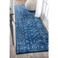 thumbnail image 1 of nuLOOM Herminia Vintage Trellis Runner Rug, 2 8" x 8, Blue, 1 of 2