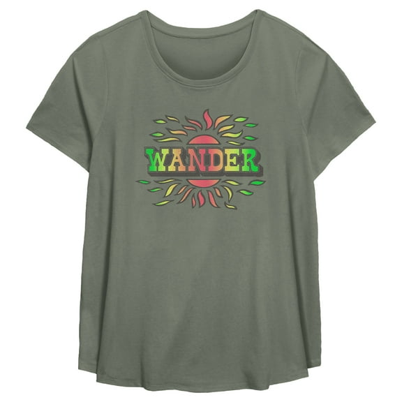 Women's Lost Gods Gradient Retro Wander Graphic T-Shirt