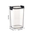 thumbnail image 3 of Tarro de almacenamiento de alimentos sellado | Recipiente plástico apilable transparente | Tapa doblemente sellada para cereales arroz maíz | Opciones de capacidad múltiple 460ml-1800ml | Frescura, 3 of 3