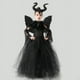 thumbnail image 5 of Disfraz de Halloween 2024, tutú de maléfica, vestido de bruja negra para niñas, cosplay, reina malvada, vestido de princesa de malla negra, nuevo vestido para niños, 5 of 5