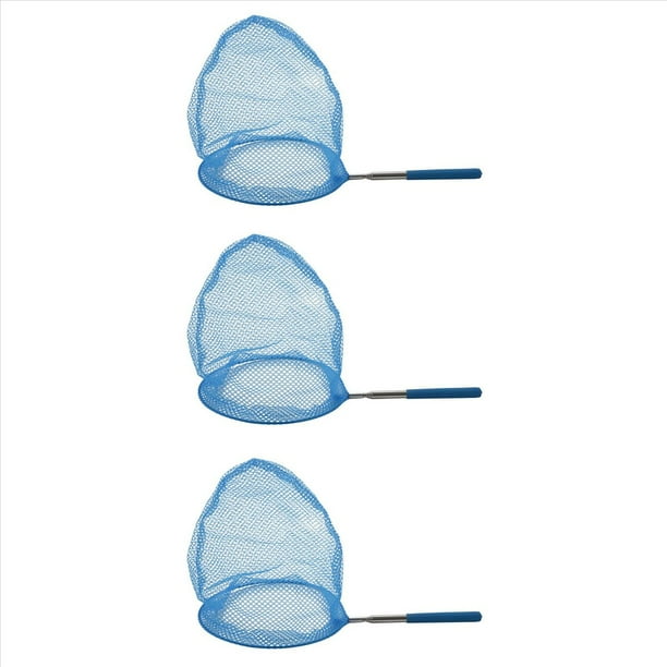 3X Atrapar Al Aire Libre Atrapar Mariposa Red de Pesca Bolsa de Acero Inoxidable Telescópico Herramienta de Red de Pesca Telescópico Portátil Atrapar Portátil Atrapar Red - Azul
