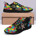 thumbnail image 4 of Autism Shoes Women Men Running Sneakers Autism Awareness Puzzle Print Tennis Walking Shoes Black Size 11.5, 4 of 5