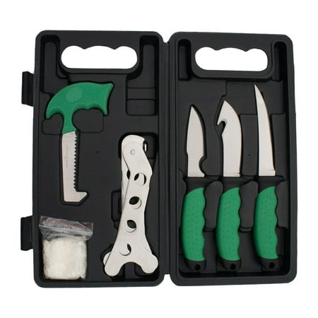 RED DEER Big Game Field Dressing Kit - Includes Gambrel, Bone Saw, Skinning Knives, and Disposable Rubber Gloves -