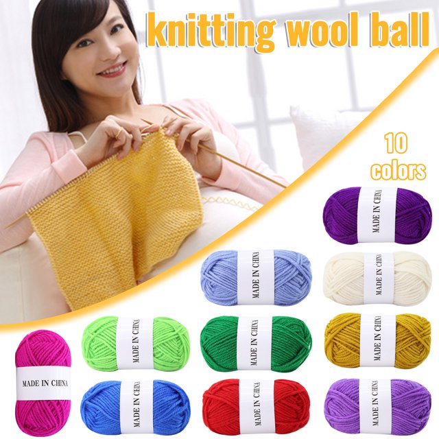 Vaidha 5PCSAcrylic yarn medium thick yarn doll DIY knitting hat scarf yarn