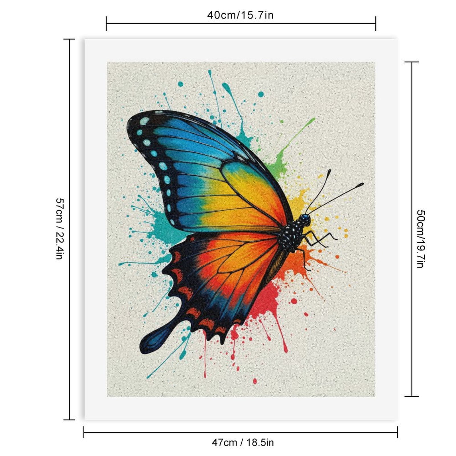 Paint By Numbers Kit for Adults Beginner - DIY Colorful Butterfly Abstract Art Canvas Painting Kits for Adults, Frameless Paint By Number for Adults for Home Wall Decor 16x20 Inch