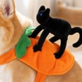 thumbnail image 6 of Halloween Pumpkin Dog Vest Costume, with Black Cat Decor, Funny Pet Harness Outfit, Party Cosplay Apparel, Soft Fleece for Small Medium Dogs Puppies Cats Kitten, 6 of 6