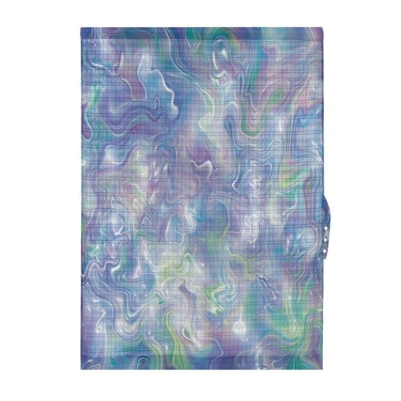 Iridescent Watercolor Waves Door Curtain 25x40in Privacy Mesh with UV Protection Tie Back Rod Pockets