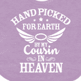 thumbnail image 4 of Inktastic Handpicked for Earth by My Cousin in Heaven with Angel Wings Boys or Girls Baby Bib, 4 of 4