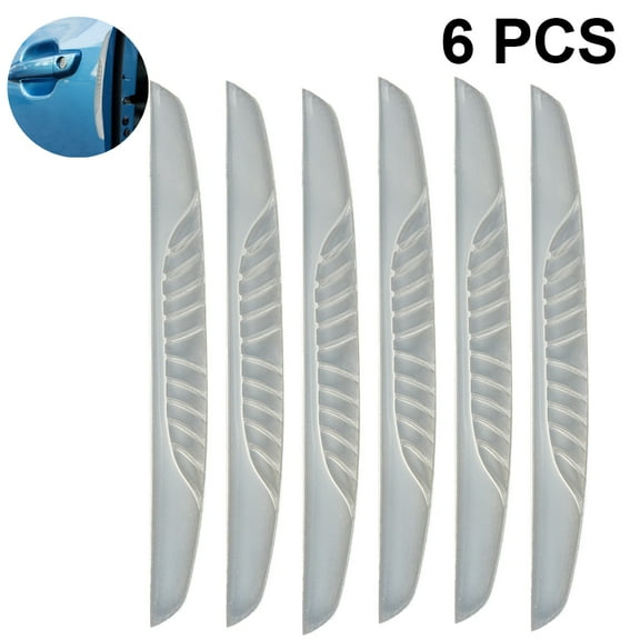 1 set of 6-Packs Black Anti-Collision Patch Bumper Guard Strip Anti-Scratch Bumper Protector Trim Universal for Cars SUV Pickup T