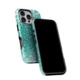 thumbnail image 5 of DesignSkinz Scratch-Resistant Hard Slim Case Compatible with iPhone 15 Pro Max (Compatible with MagSafe) - Turquoise Unfocused Glimmer, 5 of 9