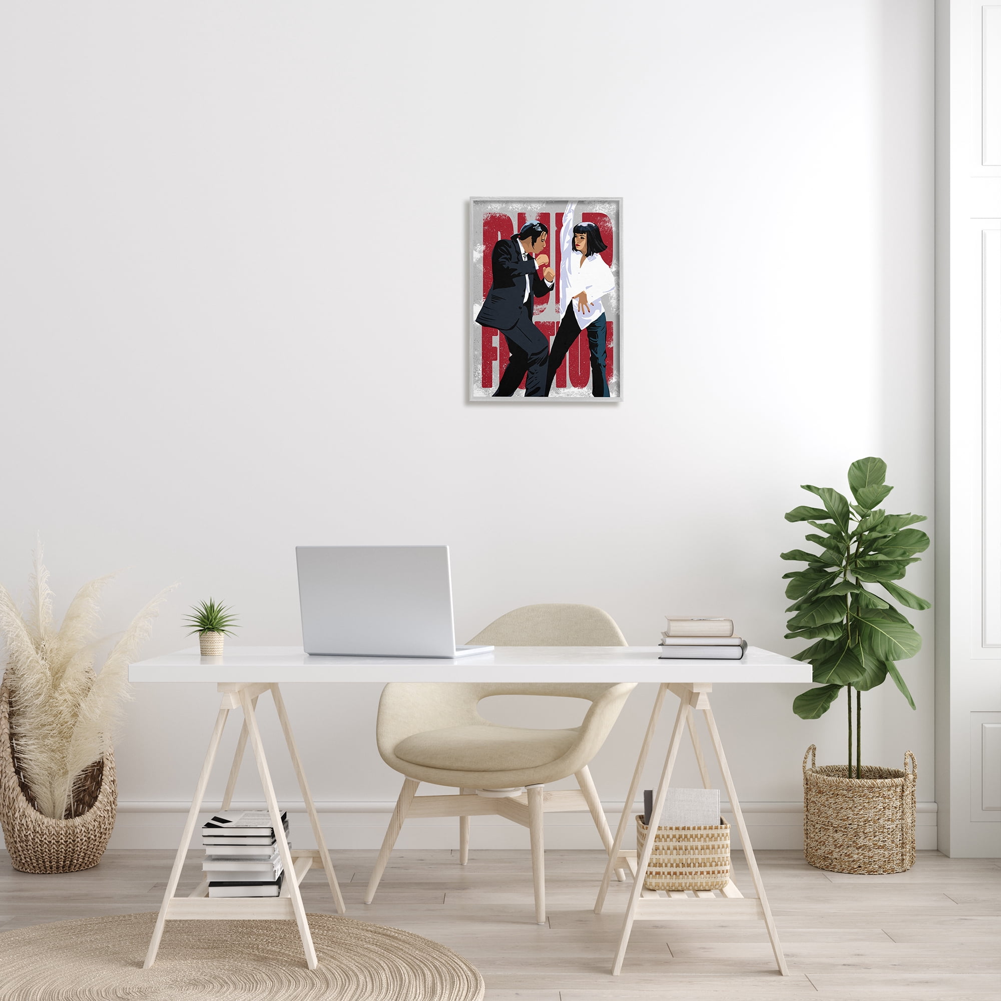 Stupell Industries Iconic Dancing Movie Scene Famous Actors Red Title, 16 x 20, Designed by Ros Ruseva