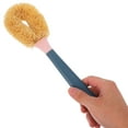 thumbnail image 3 of CATIEBYE Dark Blue 1Pack Pot Brush with Coconut Fibre for Kitchen Cleaning Tool Dishwashing 11.8x3.1x1.4in, 3 of 8