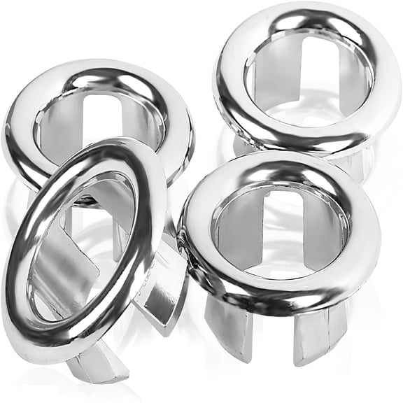 ZHZFKQ Pcs Sink Overflow RingHole Round CoverBasin Trim Drain Cap Insert HoleFor mm Silver