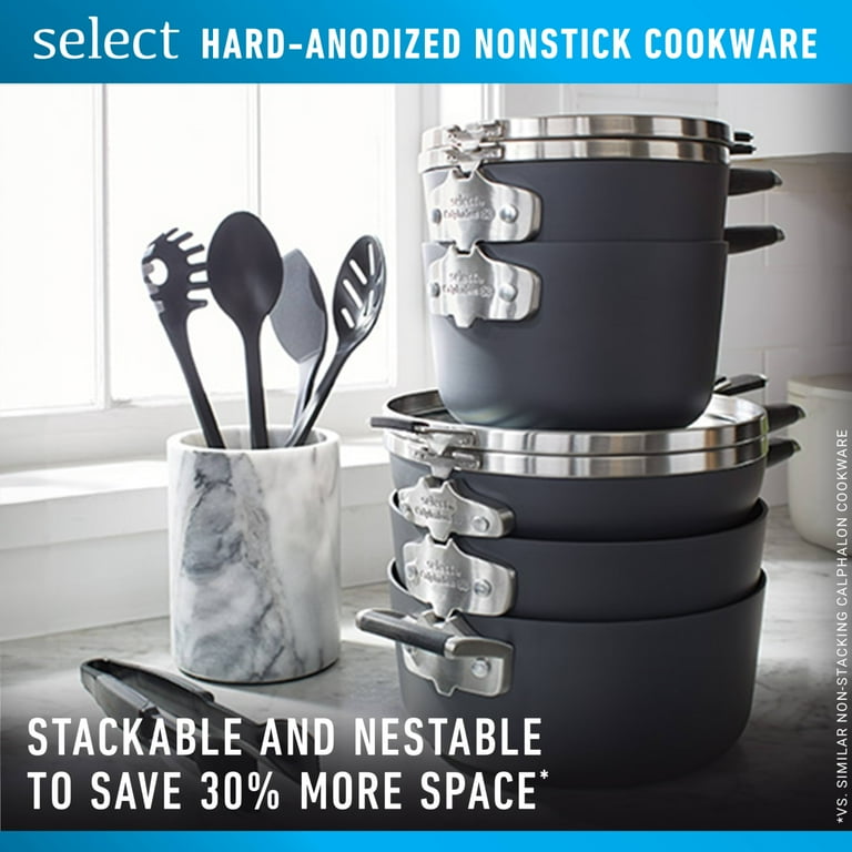 Calphalon Select AquaShield Nonstick 14-Piece Cookware Set, Space