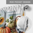thumbnail image 6 of Orange Pumpkin Fall Farmhouse Short Window Curtain Valances, Sunflower Thanksgiving Botanical Rod Pocket Kitchen Valances for Living Room Bedroom Bathroom Cafe 42" x 18", 6 of 8