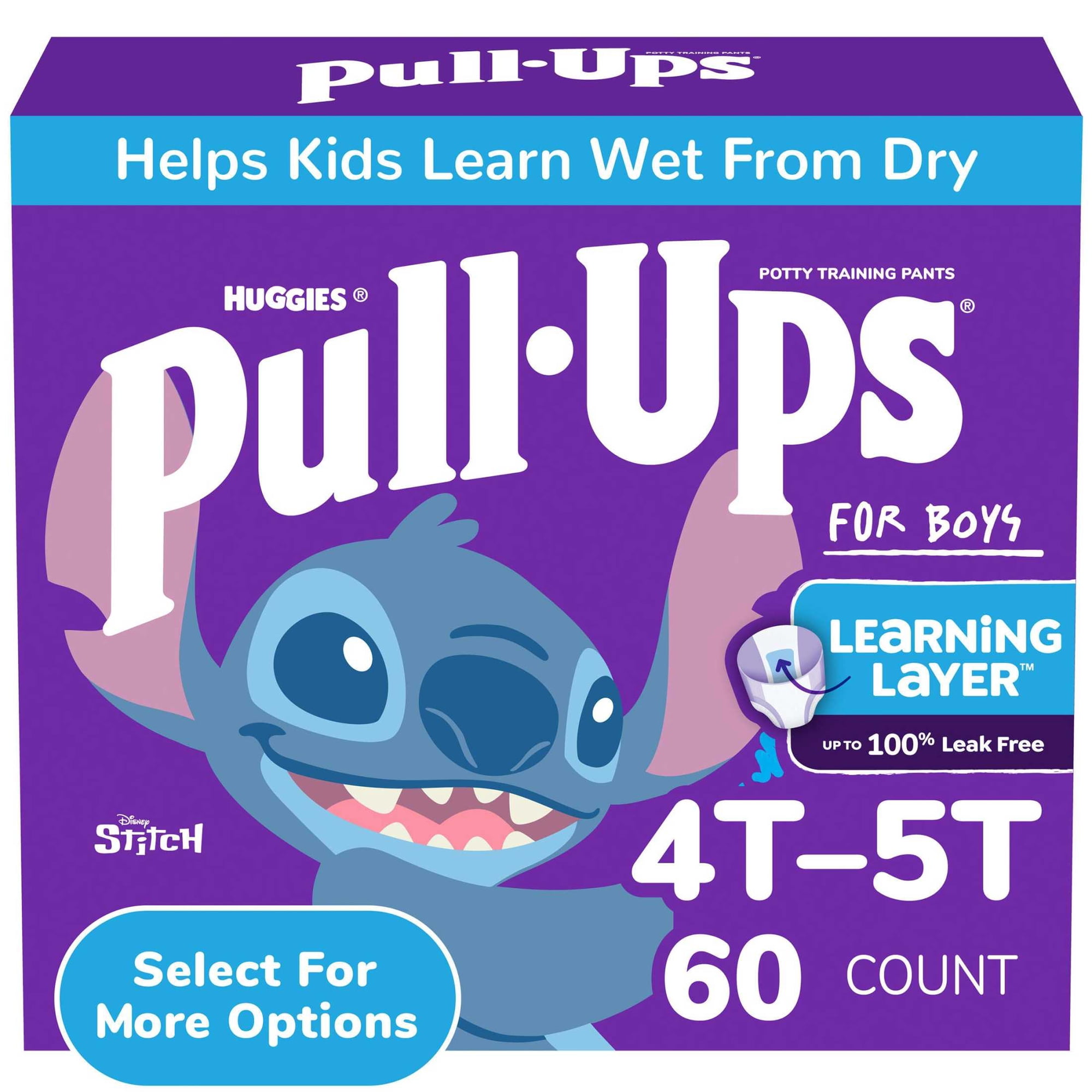 Pull-Ups Special Edition, Disney's Stitch Potty Training Pants for Boys, Size 4T-5T (38-50 lbs), 56 Count