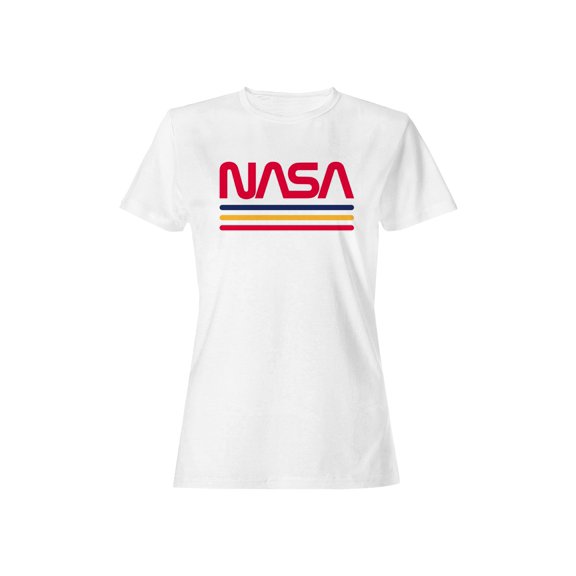 Officially Licensed Nasa Vintage Retro Stripes Design Women's T-shirt