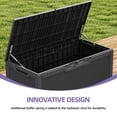 thumbnail image 6 of Uforic 100 Gallon Resin Deck Box, Lockable Outdoor Waterproof Storage Box, Dark Gray, Large Capacity, 6 of 7