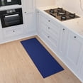 thumbnail image 5 of Ottomanson Solid Kitchen Runner Rug 1'10" x 6' - Non Slip Low Pile Carpet, Navy, 5 of 14