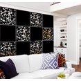 thumbnail image 1 of Lchen Divisor de Pared Colgante 12 Piezas Panel de Pantalla de partición de habitación de PVC con pájaro de Flor de Mariposa para decoración de Bar de Hotel de Oficina en casa(Black02), 1 of 5