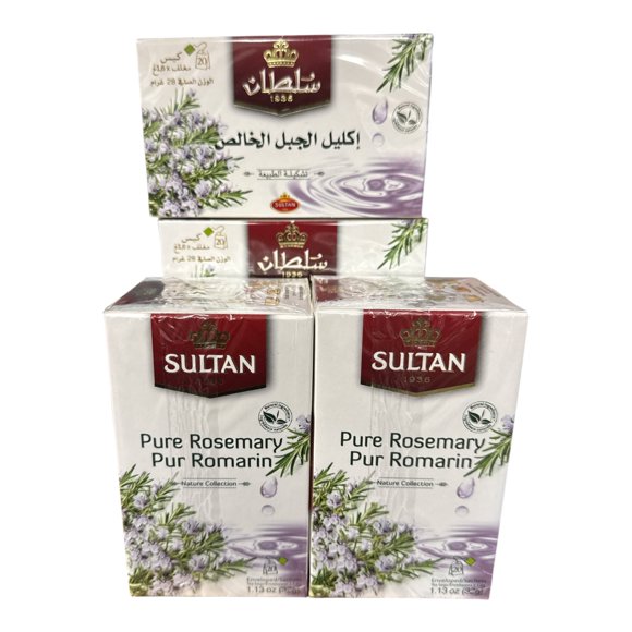 SULTAN Tisane au Romarin Pur et Naturel - Lot de 5 (20 Sachets Chacun)