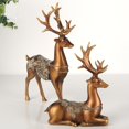thumbnail image 2 of Clearance 1 Pair Resin Deer Statue Home Office Desktop Decor Ornaments Animal Figurine Deer Decorations Housewarming Gift Garden Sculpture, 2 of 6