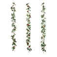 thumbnail image 5 of Lighted Christmas Garland Silk Flower Rose Spring Color Leaf Decoration Flower Living Room Door Hanging Lintel Three Color, 5 of 8