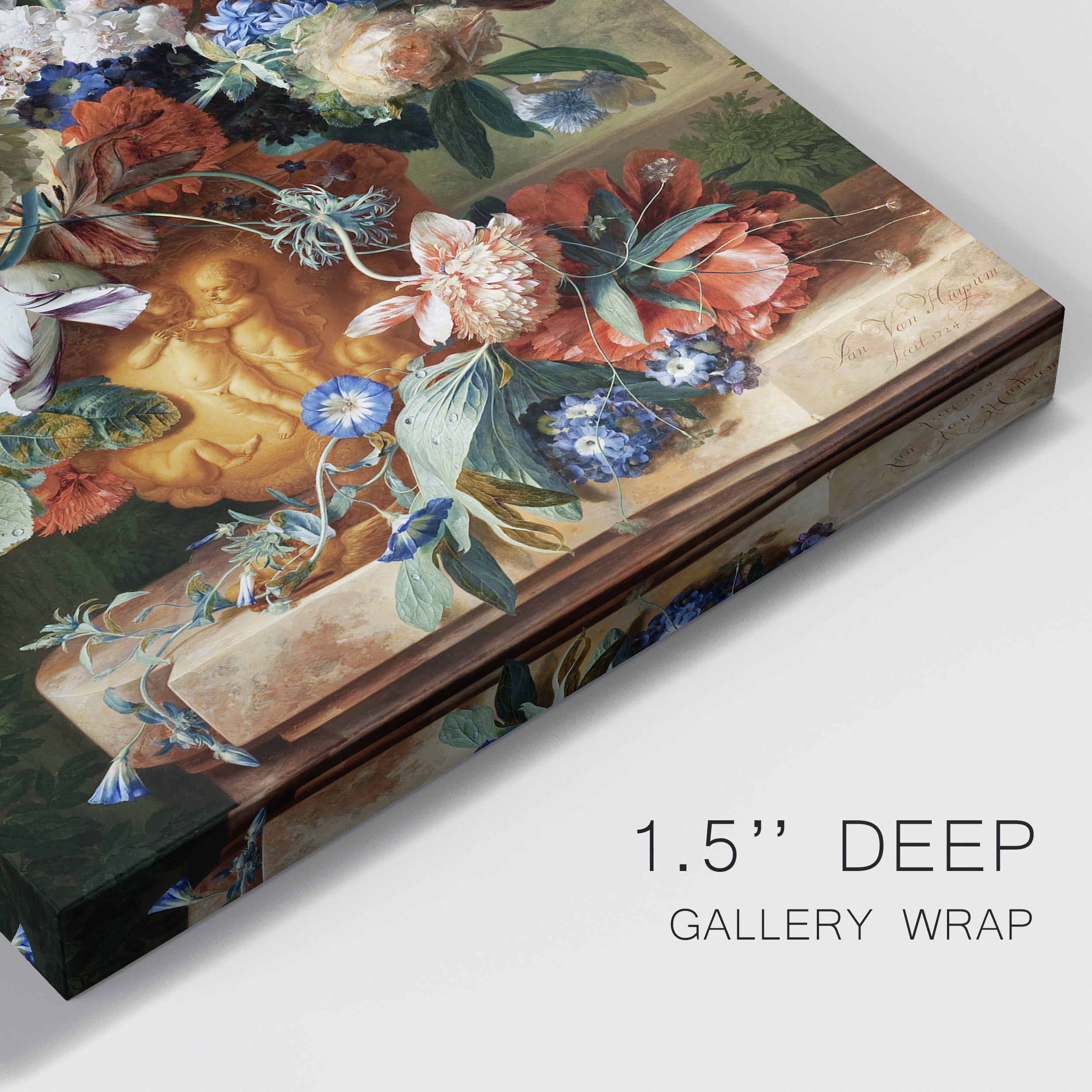 Bouquet of Flowers in an Urn Premium Gallery Wrapped Canvas - Ready to Hang - 8 x 12