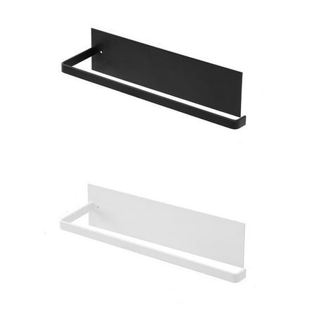 Paper Towel Holder Under Kitchen Cabinet - Self Adhesive Matte Black