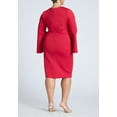thumbnail image 4 of ELOQUII Women's Plus Size Flare Sleeve Scuba Dress, 4 of 6