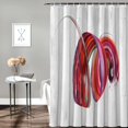 thumbnail image 3 of Shower Curtain Colorful Pigment Rainbow Shower Curtains for Bathroom Decor Vintage Wood Grain Shower Curtain Sets with Hooks Waterproof Fabric Bath Curtain Standard 72" X 72", 3 of 6