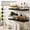 Black, variant on Rustic Wood Floating Shelves Set of 2 with Black Towel Rack, Wall Mounted Hanging Storage Shelves for Bathroom, Kitchen, Living Room, Bedroom, Dark Brown