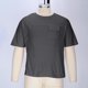 thumbnail image 3 of pstuiky camisetas para hombre, Camiseta deportiva informal de cuello redondo y manga corta para hombre, fina, de color liso, con empalmes y combinable. ropa de hombre xl, 3 of 7
