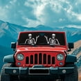 thumbnail image 3 of Uorisanigo Foldable Windshield Sun Shade for Jeeps Funny Skull Print Sun Visor Windshield Sunshade Fit for Jeep Gladiator 2020-2025/Jeep Wrangler TJ JK JL 2018-2025, Keep Car Interior Cooler, 3 of 7