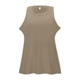 thumbnail image 5 of Women Summer Tops Women's Fashion With Bra Crewneck Solid Color Sexy Base Inside With Outside Wear Top Vest Bra 30 Top Date Night Tops for Women Casual Winter Dress Tan Woman Junior Camp Khaki 2XL, 5 of 8