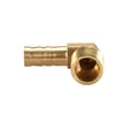thumbnail image 4 of Brass Barb Hose Fitting 90 Degree Elbow 10mm Barbed x 3/8 PT Male Pipe 3pcs, 4 of 5