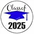 thumbnail image 2 of 48 Class of 2025 Blue Graduation Envelope Seals Labels Stickers 1.2" Round, 2 of 3