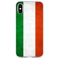 thumbnail image 1 of DistinctInk Clear Shockproof Hybrid Case for iPhone XS Max (6.5" Screen) - TPU Bumper, Acrylic Back, Tempered Glass Screen Protector - Hungary Old Flag, 1 of 5