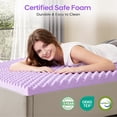 thumbnail image 3 of Arctus 4" Gel Cooling Memory Foam Mattress Topper, Twin Size, Lavender Egg Crate Memory Foam, CertiPUR-US, 3 of 8
