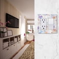 thumbnail image 5 of Yayeee Rocker Switch Wall Plate 3-Gang 6.5"x4.6" Home Decorative Outlet Cover, Purple Flower Pattern, 5 of 6