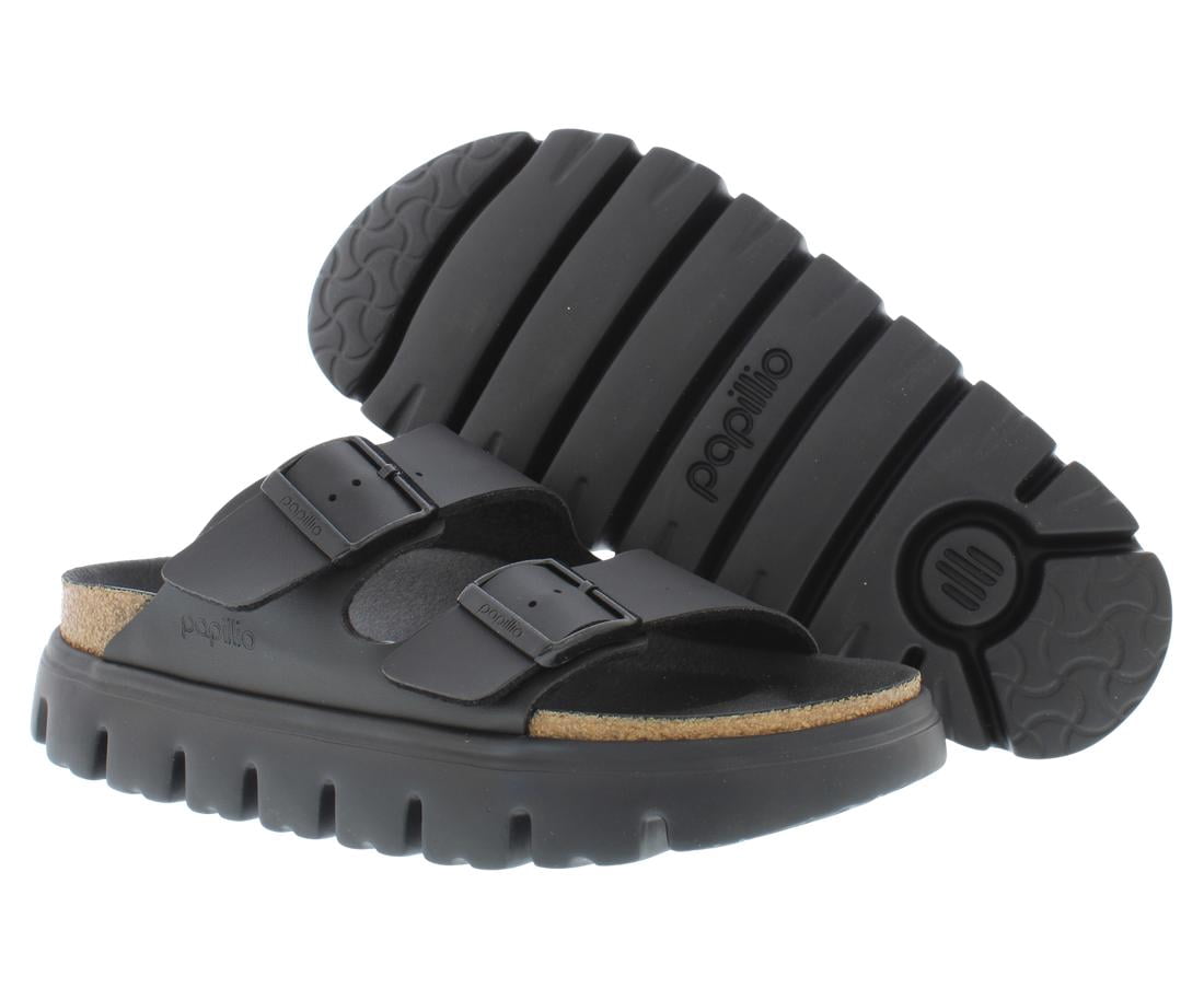 Birkenstock Arizona Pap Chunky Narrow Unisex Shoes Size 4, Color: Black/Black