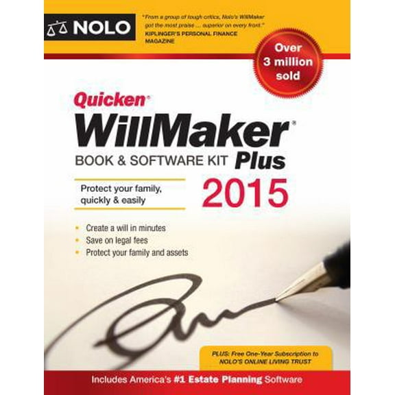 Pre-Owned Quicken WillMaker Plus 2015 Edition: Book & Software Kit (Paperback) 1413320732 9781413320732
