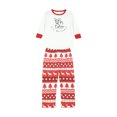 thumbnail image 4 of Diconna Christmas Family Pajamas Set Letter Deer Print Tops Trousers Romper, 4 of 10