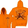thumbnail image 3 of Hunting Hick Life 8oz 50/50 Hood Safty Orange Hooded Sweat Shirt XX-Large, 3 of 3