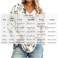 thumbnail image 4 of Nugftut Plus Size Tops for Women Long Sleeve Floral Graphic V Neck Blouses Casual Loose Fit Shirts, 4 of 7