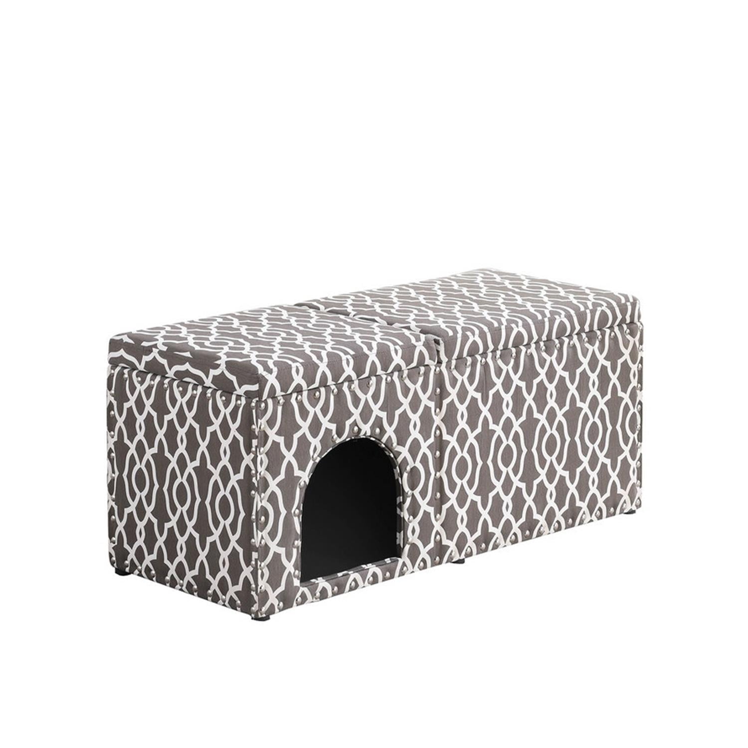 Pefilos 40" Pet House for Indoor Cats and Medium/Small Dogs, Living Room Cat Condo Bed Cave, Gray Pefilos 40" Pet House for Indoor Cats and Medium/Small Dogs, Living Room Cat Condo Bed Cave, Gray