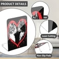 thumbnail image 3 of Wobogo Two Cats Looking at Each Other Acrylic Bookends Clear L-Shaped Book Holder with Non-Slip Pads for Books Files Magazines CD DVD 5.4×4.1×8.1in, 3 of 6