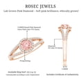 thumbnail image 5 of Rosec Jewels IGI Certified Lab Grown Pink Diamond Engagement Ring - 1 Ct - Fancy Pink Color and VS1 Clarity - Pink White Diamond Ring, 18K Rose Gold, US 10.50, 5 of 8